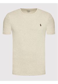 Polo Ralph Lauren T-Shirt 710671438203 Beżowy Slim Fit. Typ kołnierza: polo. Kolor: beżowy. Materiał: bawełna #4