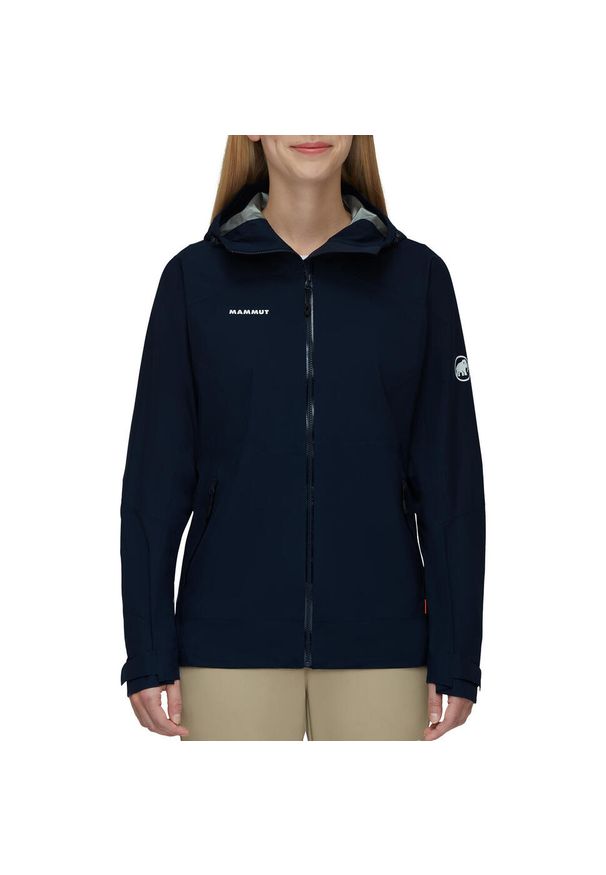 Kurtka przeciwdeszczowa damska Mammut Convey Tour HS Hooded. Kolor: wielokolorowy, niebieski, szary