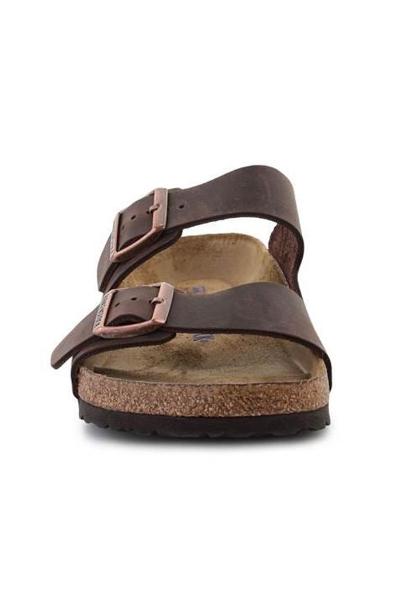 Klapki męskie Birkenstock Arizona. Kolor: brązowy. Materiał: skóra