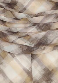 Born2be - Beżowo-Żółta Rozkloszowana Spódnica z Marszczonym Pasem w Talii w Stylu Preppy Jenniea. Okazja: do pracy, na co dzień, na spotkanie biznesowe. Kolor: beżowy. Materiał: dzianina, poliester. Styl: biznesowy, klasyczny, casual #7