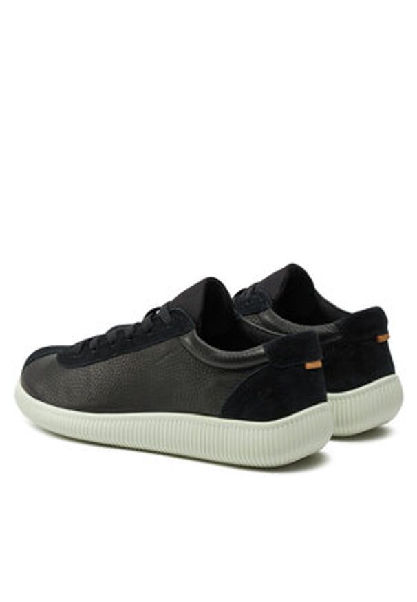 ecco - ECCO Sneakersy Soft Zero W 22025351052 Czarny. Kolor: czarny. Materiał: zamsz, skóra