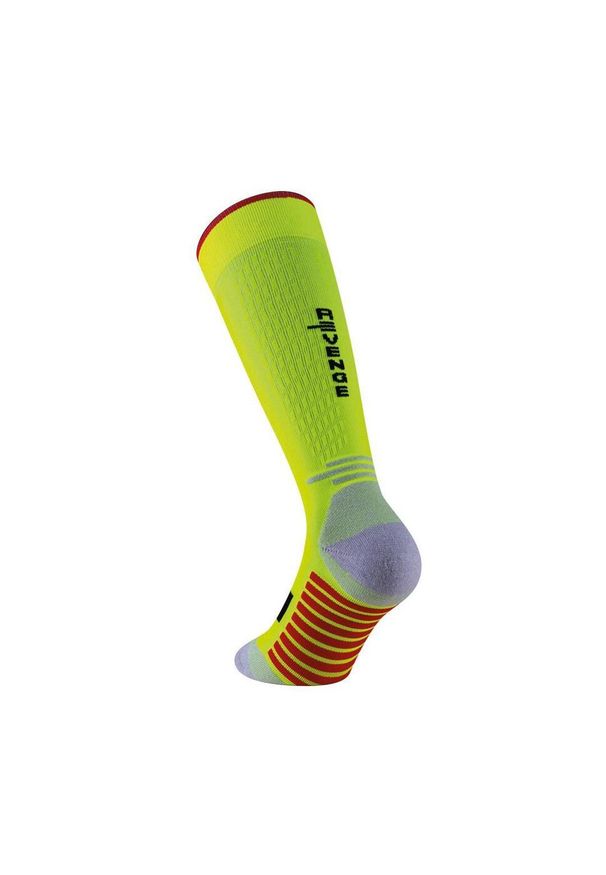 R-EVENGE - skarpety techniczne do biegania dla dorosłych długie, fluorescencyjny żółty. Kolor: żółty. Materiał: poliamid, poliester. Sport: outdoor