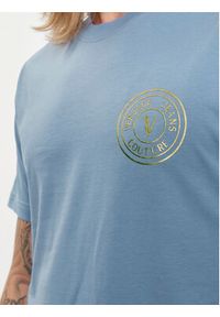 Versace Jeans Couture T-Shirt 76GAHT02 Niebieski Regular Fit. Kolor: niebieski. Materiał: bawełna