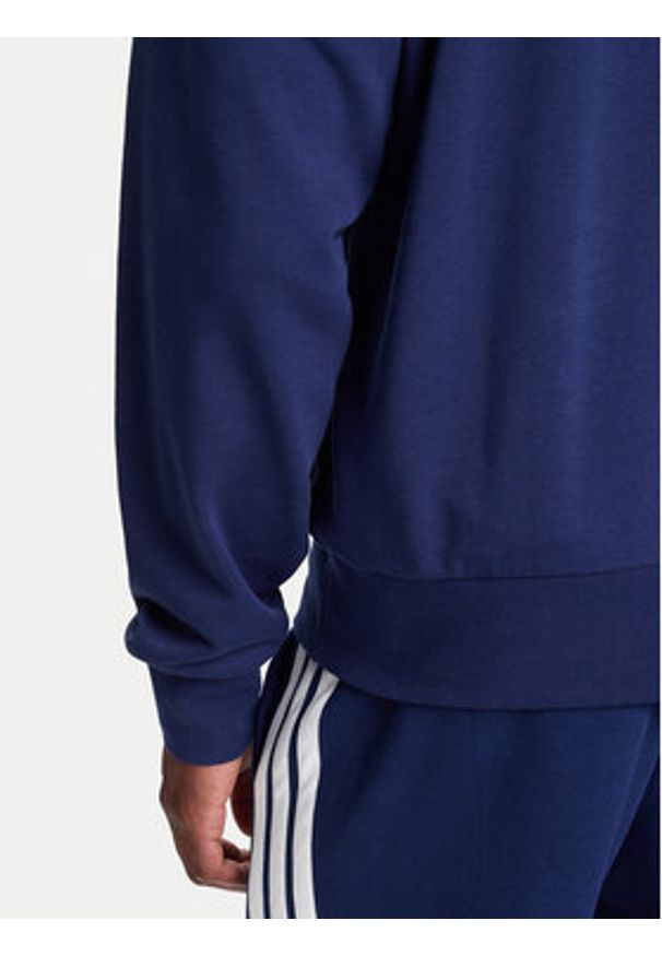 Adidas - adidas Bluza Essentials Big Logo JE8890 Granatowy Regular Fit. Kolor: niebieski. Materiał: bawełna