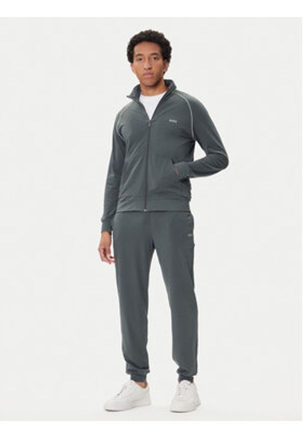 BOSS Bluza Mix&Match 50515307 Zielony Regular Fit. Kolor: zielony. Materiał: bawełna