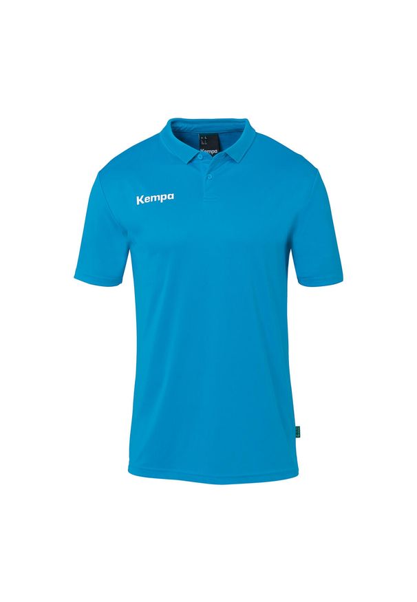 KEMPA - Koszulka polo dla dzieci Kempa Poly. Typ kołnierza: polo. Kolor: niebieski. Sport: piłka nożna
