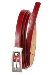 4U CAVALDI - Pasek damski Cavaldi BB-CV-11A RED 105 czerwony. Kolor: czerwony. Materiał: skóra ekologiczna