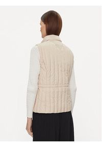 TOMMY HILFIGER - Tommy Hilfiger Bezrękawnik Feminine Lw Down Vest WW0WW40485 Beżowy Slim Fit. Kolor: beżowy. Materiał: syntetyk. Długość rękawa: bez rękawów #4