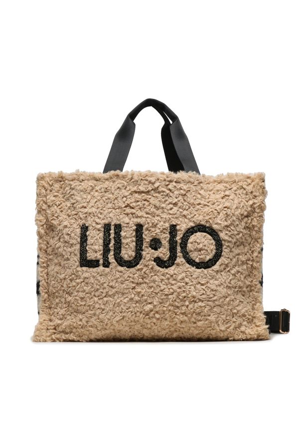 Torebka Liu Jo L Tote Fake Fur 2F3099 E0305 Check Black B3435. Kolor: beżowy