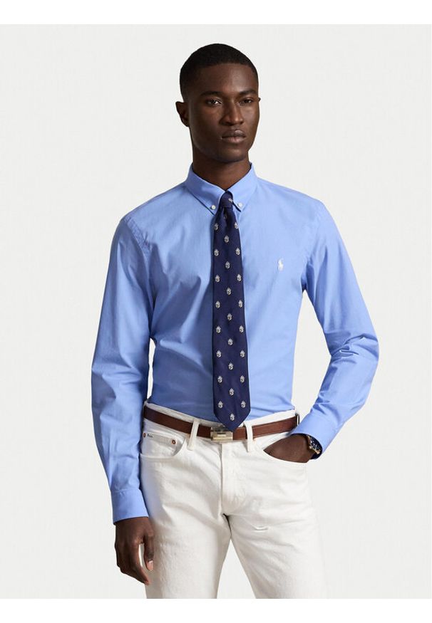 Polo Ralph Lauren Koszula 710929348502 Niebieski Regular Fit. Typ kołnierza: polo. Kolor: niebieski. Materiał: bawełna