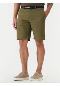 TOMMY HILFIGER - Tommy Hilfiger Szorty materiałowe Denton MW0MW42349 Khaki Slim Fit. Kolor: brązowy. Materiał: bawełna #1