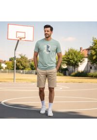 Bawełniana, Męska Koszulka (T-Shirt) - Pako Jeans - Blada Mięta, Nadruk. Okazja: na co dzień. Materiał: bawełna. Wzór: nadruk. Styl: casual #3