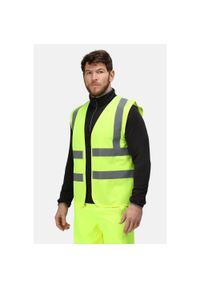Regatta - Bezrękawnik roboczy męski Hi-Vis Pro. Kolor: żółty. Długość rękawa: bez rękawów
