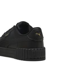 Puma - Damskie sneakersy Carina 3.0 PUMA Black Gold. Okazja: na plażę. Kolor: czarny, wielokolorowy, żółty. Sezon: lato. Sport: turystyka piesza, tenis