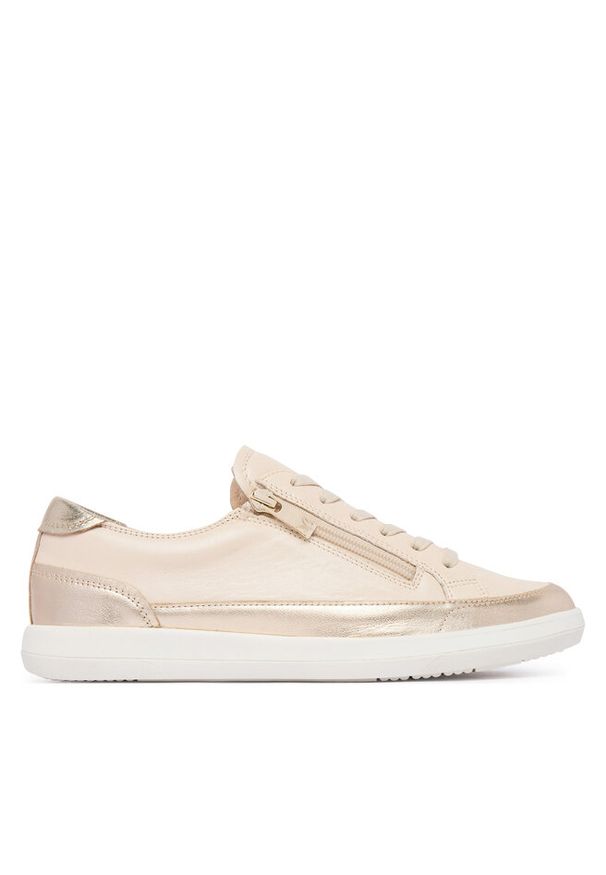 Sneakersy Caprice. Kolor: beżowy