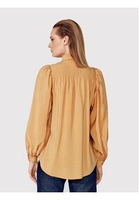 Simple Koszula KOD026 Brązowy Regular Fit. Kolor: brązowy. Materiał: wiskoza #3