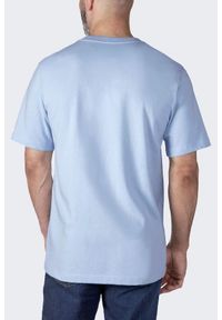 Koszulka turystyczna męska Carhartt Heavyweight Core Logo. Kolor: niebieski