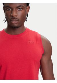 Kappa Tank top Logo Corpo Cadwal 303HZB0 Czerwony Regular Fit. Kolor: czerwony. Materiał: bawełna #4
