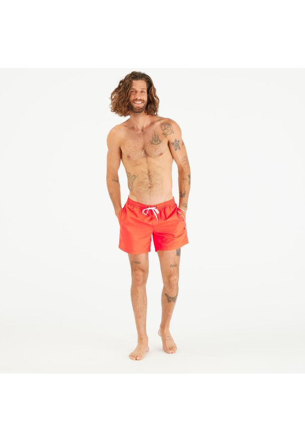 Spodenki surfingowe męskie Quiksilver Behind Waves krótkie 15". Kolor: czerwony. Materiał: poliester. Długość: krótkie