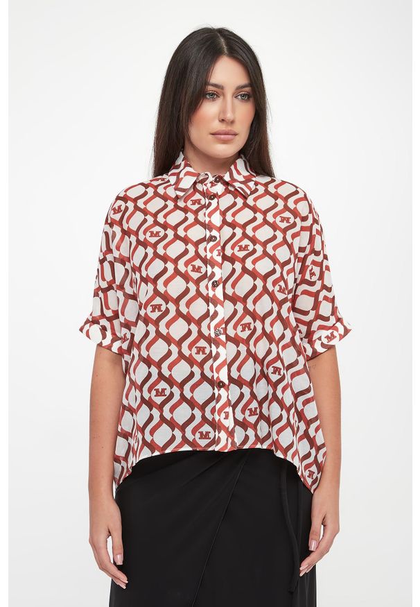 Max Mara Beachwear - Koszula damska z jedwabiem Ariete MAX MARA BEACHWEAR. Materiał: jedwab
