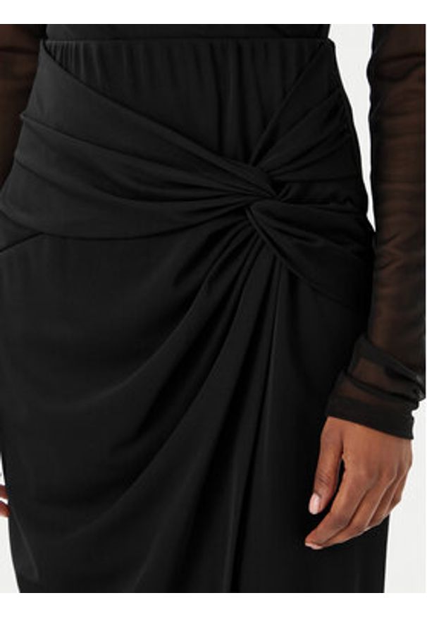 Rinascimento Spódnica midi CFC0123489003 Czarny Regular Fit. Kolor: czarny. Materiał: syntetyk