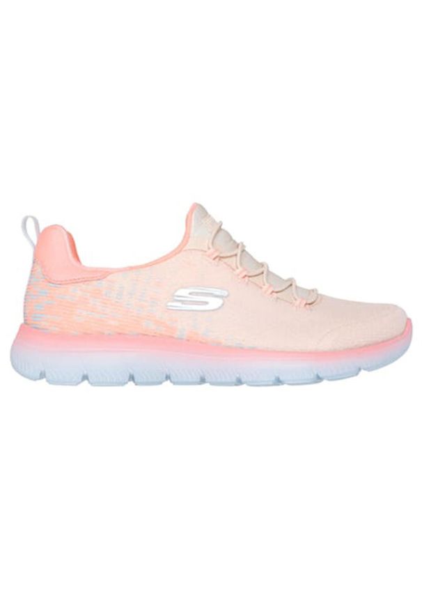skechers - Kapcie SKECHERS SUMMITS MORNING GLOW Pomarańczowy. Kolor: wielokolorowy. Materiał: tkanina. Model: Skechers Sport