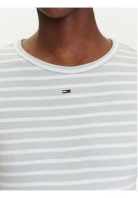 Tommy Jeans T-Shirt Essential DW0DW17383 Zielony Slim Fit. Kolor: zielony. Materiał: bawełna