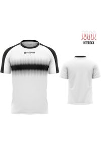 T-shirt Givova Radio Sports w Czarno-Białym - Wygodny i Trwały. Kolor: czarny, biały, wielokolorowy. Materiał: poliester. Sport: fitness, kolarstwo, joga i pilates