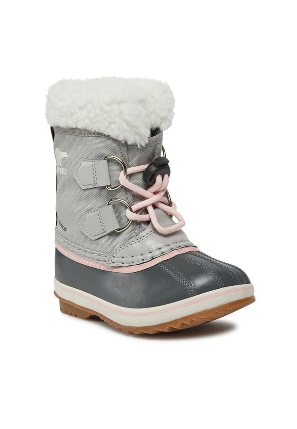 sorel - Śniegowce Sorel Childrens Yoot Pac™ Nylon Wp NC1962-081 Dove/Gum 2. Kolor: szary. Materiał: guma, nylon