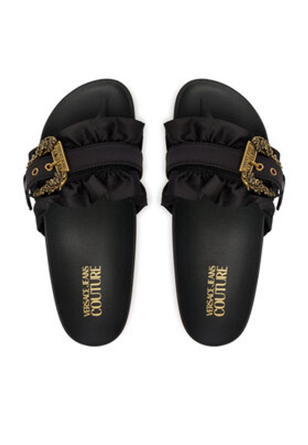 Versace Jeans Couture Klapki 80VA3SM5 Czarny. Kolor: czarny. Materiał: materiał