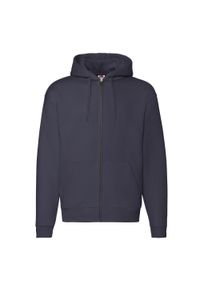 FRUIT OF THE LOOM - Bluza Męska Premium Z Pełnym Zamkiem Błyskawicznym. Kolor: niebieski