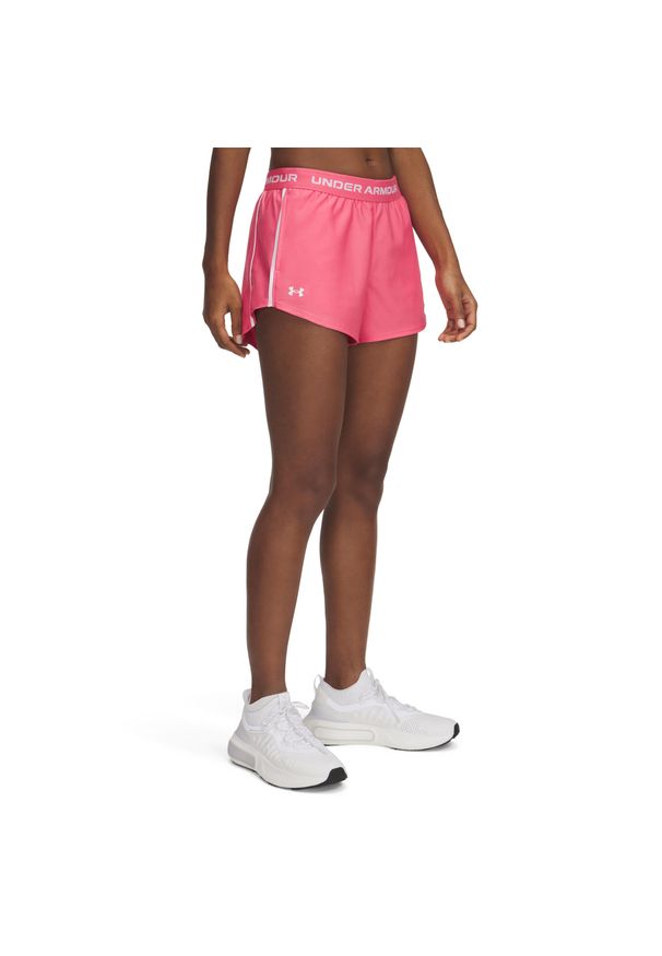 Szorty damskie Under Armour Tech™ Play Up. Kolor: biały, różowy, wielokolorowy. Materiał: tkanina. Sport: fitness
