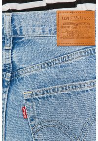 Levi's® - Levi's - Spódnica jeansowa. Okazja: na spotkanie biznesowe. Stan: podwyższony. Kolor: niebieski. Materiał: jeans. Styl: biznesowy