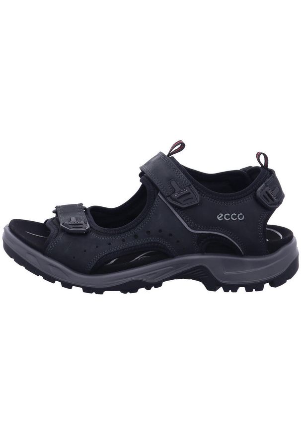 ecco - Buty do chodzenia męskie Ecco Offroad. Zapięcie: rzepy. Kolor: czarny. Materiał: guma, syntetyk, materiał