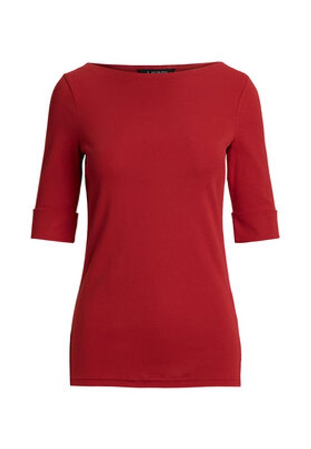 Lauren Ralph Lauren - LAUREN RALPH LAUREN Bluzka 200654963193 Czerwony Slim Fit. Kolor: czerwony. Materiał: bawełna