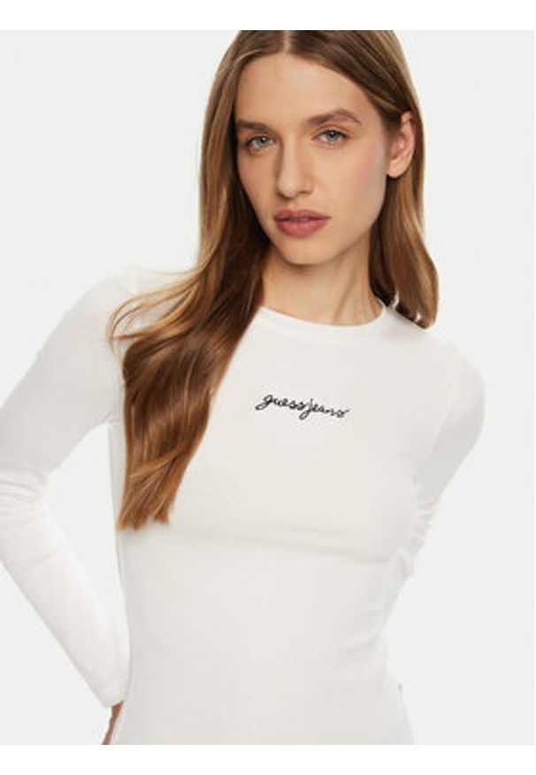 Guess T-Shirt W5RI58 KA0H1 Biały Regular Fit. Kolor: biały. Materiał: bawełna