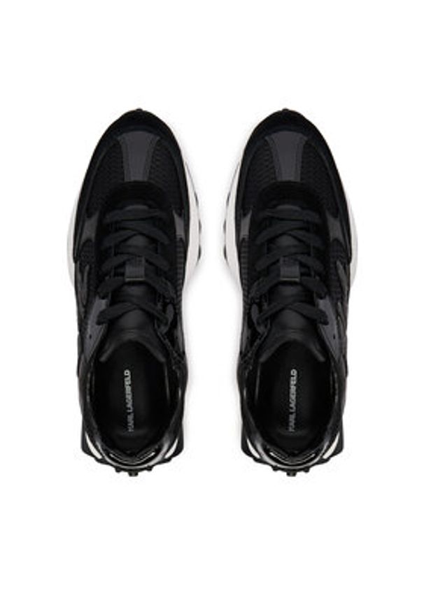 Karl Lagerfeld - KARL LAGERFELD Sneakersy Zone KL62926A Czarny. Kolor: czarny. Materiał: zamsz, skóra