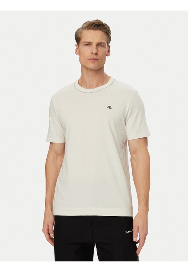 Calvin Klein T-Shirt LV04LF223G Biały Regular Fit. Kolor: biały. Materiał: bawełna