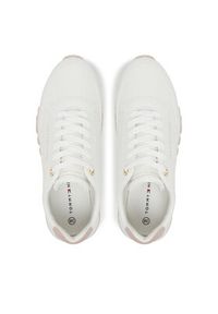 TOMMY HILFIGER - Tommy Hilfiger Sneakersy Low Cut Lace-Up T3A9-33996-1355A Biały. Kolor: biały. Materiał: skóra #6