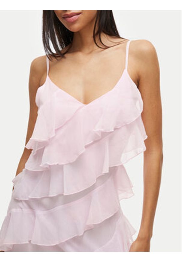 Vila Sukienka koktajlowa Luna 14109420 Różowy Regular Fit. Kolor: różowy. Materiał: syntetyk. Styl: wizytowy