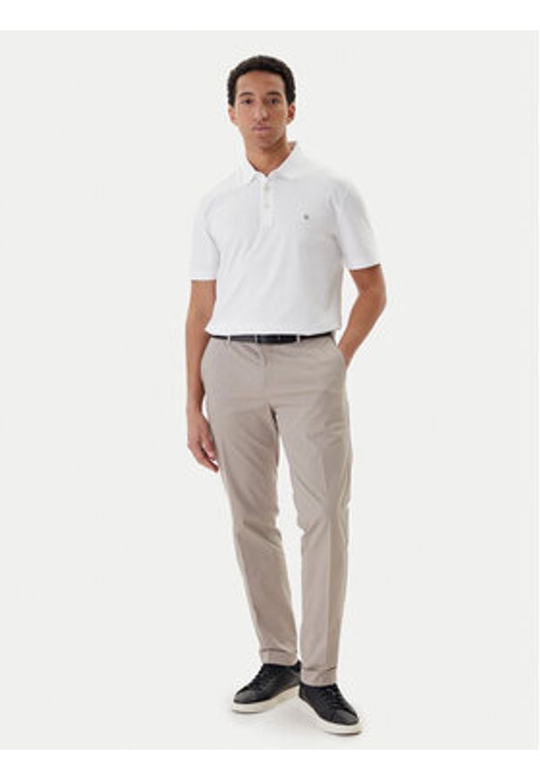 BOSS Polo Parris 50555829 Biały Regular Fit. Typ kołnierza: polo. Kolor: biały. Materiał: bawełna