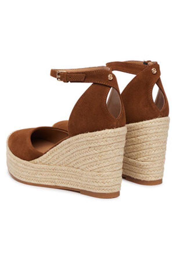 BOSS Espadryle Madeira 50563452 Brązowy. Kolor: brązowy. Materiał: skóra, zamsz
