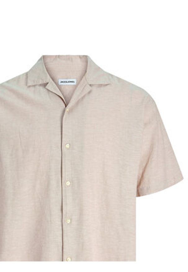Jack & Jones Koszula Breeze 12288594 Beżowy Relaxed Fit. Kolor: beżowy. Materiał: bawełna