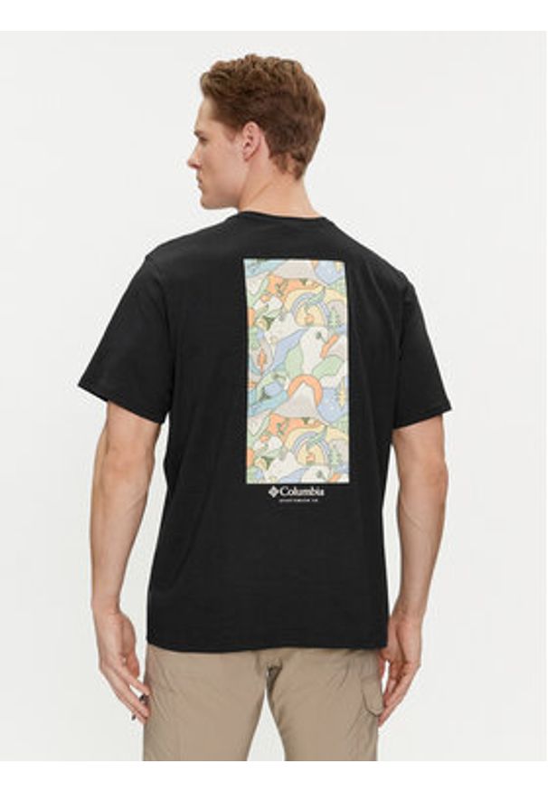 columbia - Columbia T-Shirt Explorers Canyon™ 2036451 Czarny Regular Fit. Kolor: czarny. Materiał: bawełna