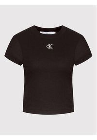 Calvin Klein Jeans T-Shirt J20J218337 Czarny Slim Fit. Kolor: czarny. Materiał: bawełna #4