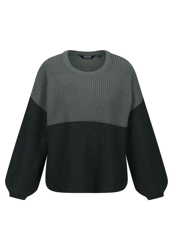 Regatta - Sweter Damski Dzianinowa Kamaria. Kolor: wielokolorowy, niebieski, zielony. Materiał: dzianina