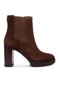 Lauren Ralph Lauren - LAUREN RALPH LAUREN Botki Layne 802942566002 Brązowy. Kolor: brązowy. Materiał: zamsz, skóra