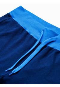 Ombre Clothing - Krótkie spodenki męskie dresowe - granatowo-niebieskie P29 - XXL. Okazja: na co dzień. Kolor: niebieski. Materiał: dresówka. Długość: krótkie. Styl: casual #2