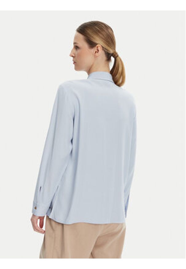 TOMMY HILFIGER - Tommy Hilfiger Koszula WW0WW44045 Błękitny Relaxed Fit. Kolor: niebieski. Materiał: wiskoza