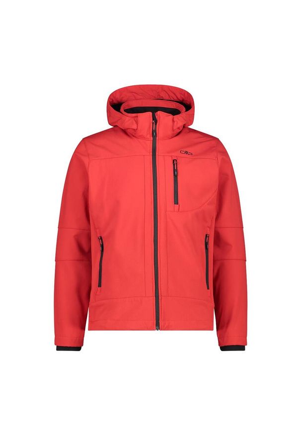 Kurtka męska turystyczna CMP 3A01787N. Typ kołnierza: kaptur. Kolor: czerwony. Materiał: softshell. Sport: turystyka piesza